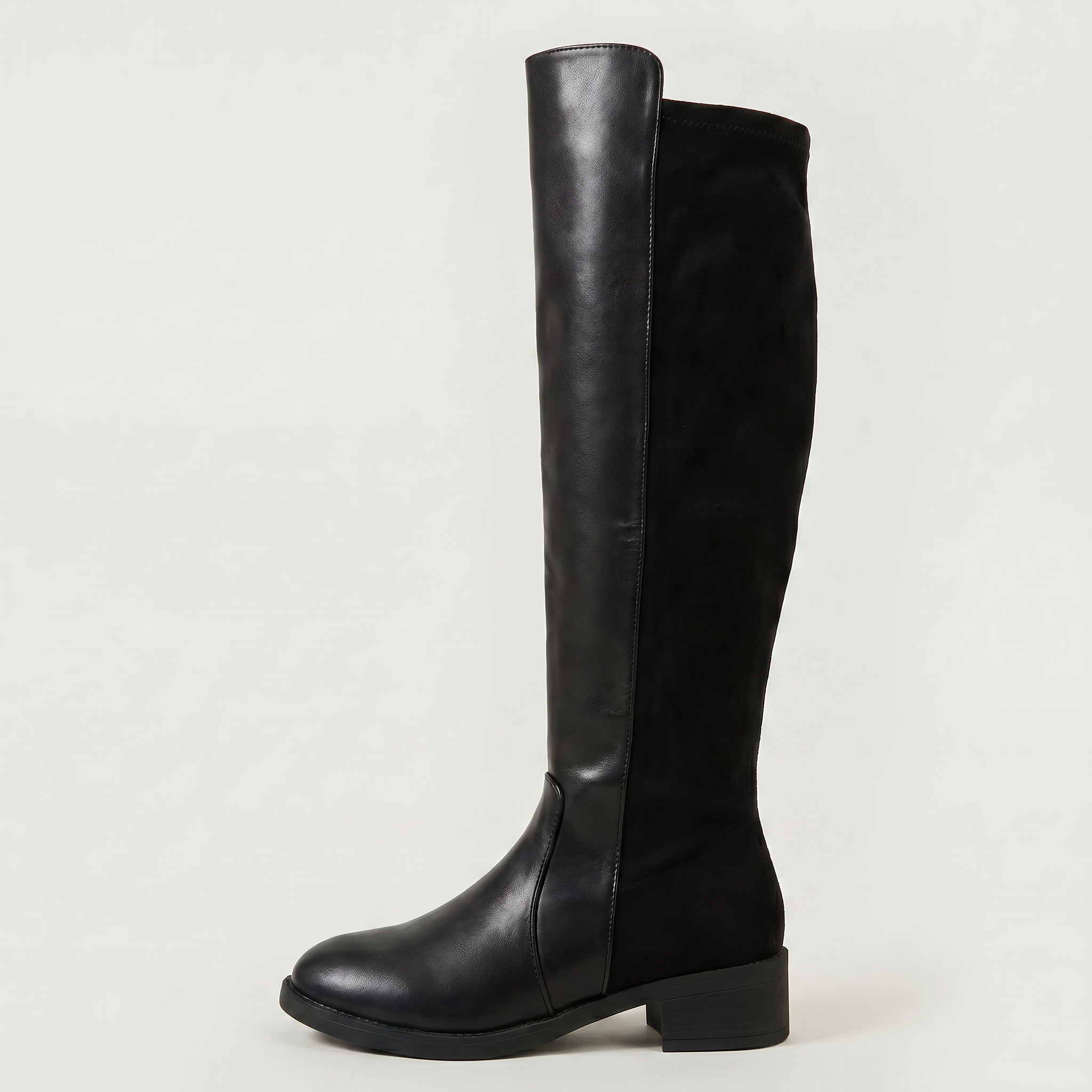 Women’s Knee-High Leather Boots -  Pull-On Tall Boots