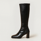 Women’s Knee High Boots - Square Toe Block Heel Tall Boots