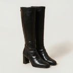Women’s Knee High Boots - Square Toe Block Heel Tall Boots