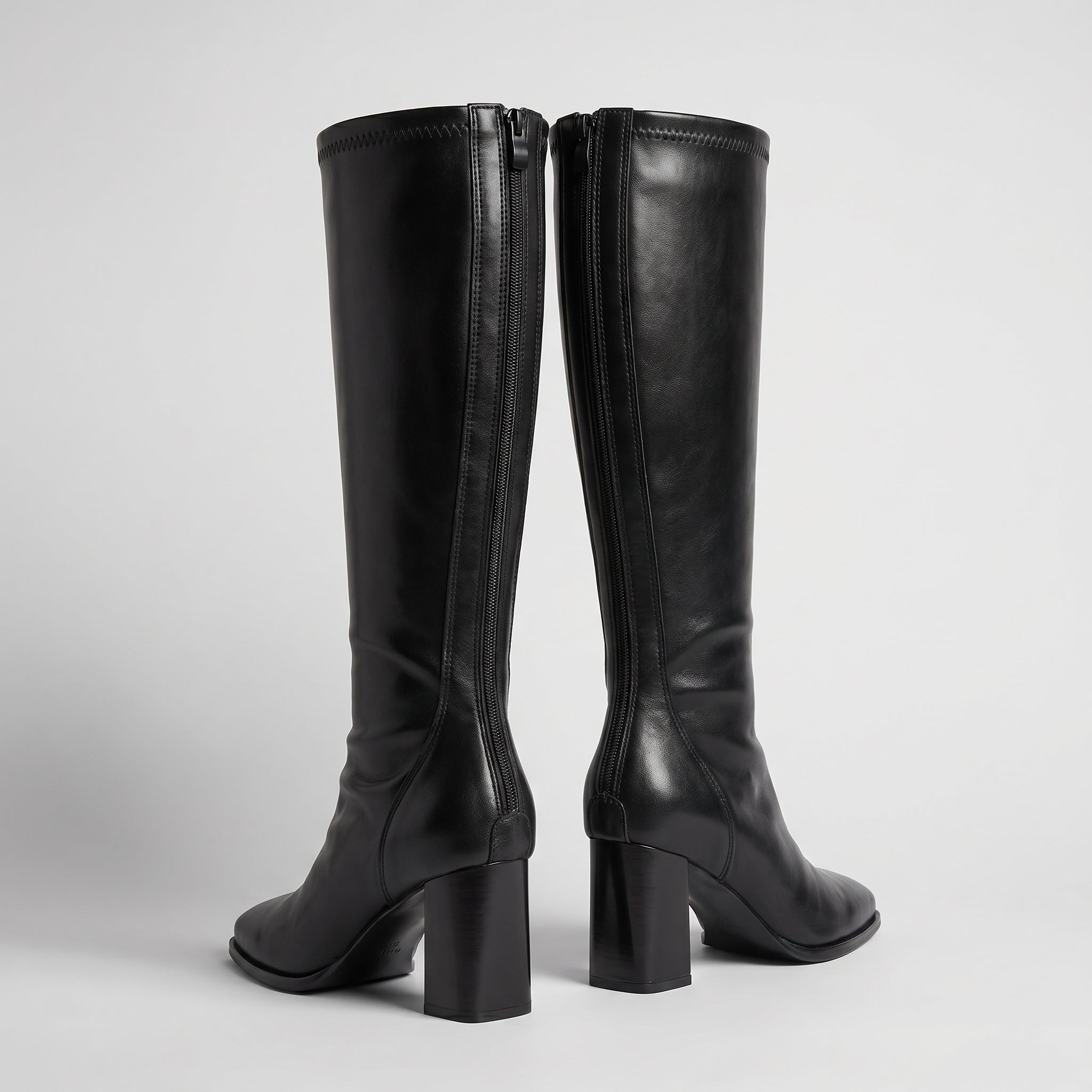 Women’s Knee High Boots - Square Toe Block Heel Tall Boots