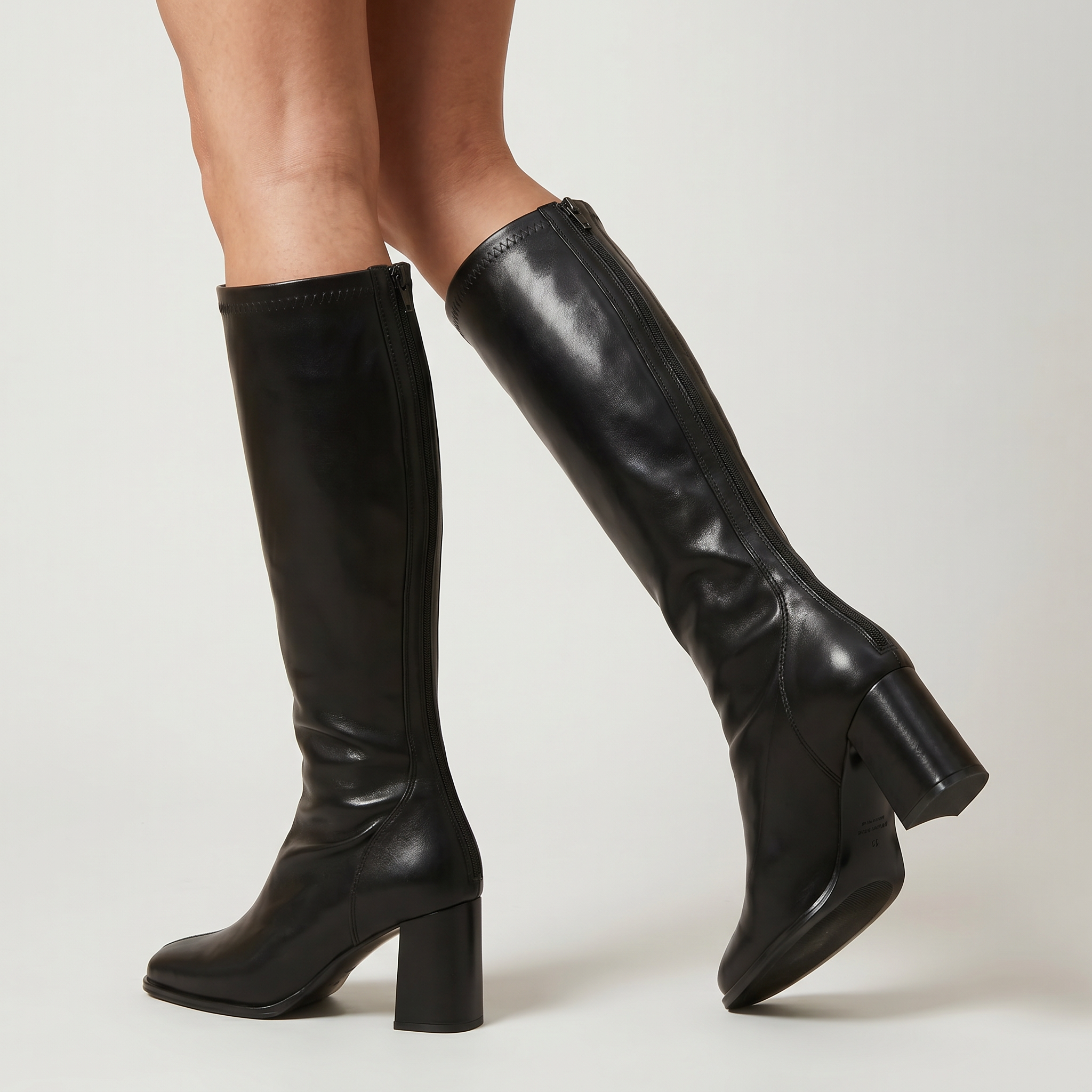 Women’s Knee High Boots - Square Toe Block Heel Tall Boots