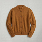 Women’s Button Knit Cardigan - High Neck Warm Relaxed Fit