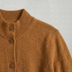 Women’s Button Knit Cardigan - High Neck Warm Relaxed Fit