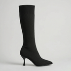 Women’s Knit Sock Tall Boots - Pointed Toe Knee High Fit