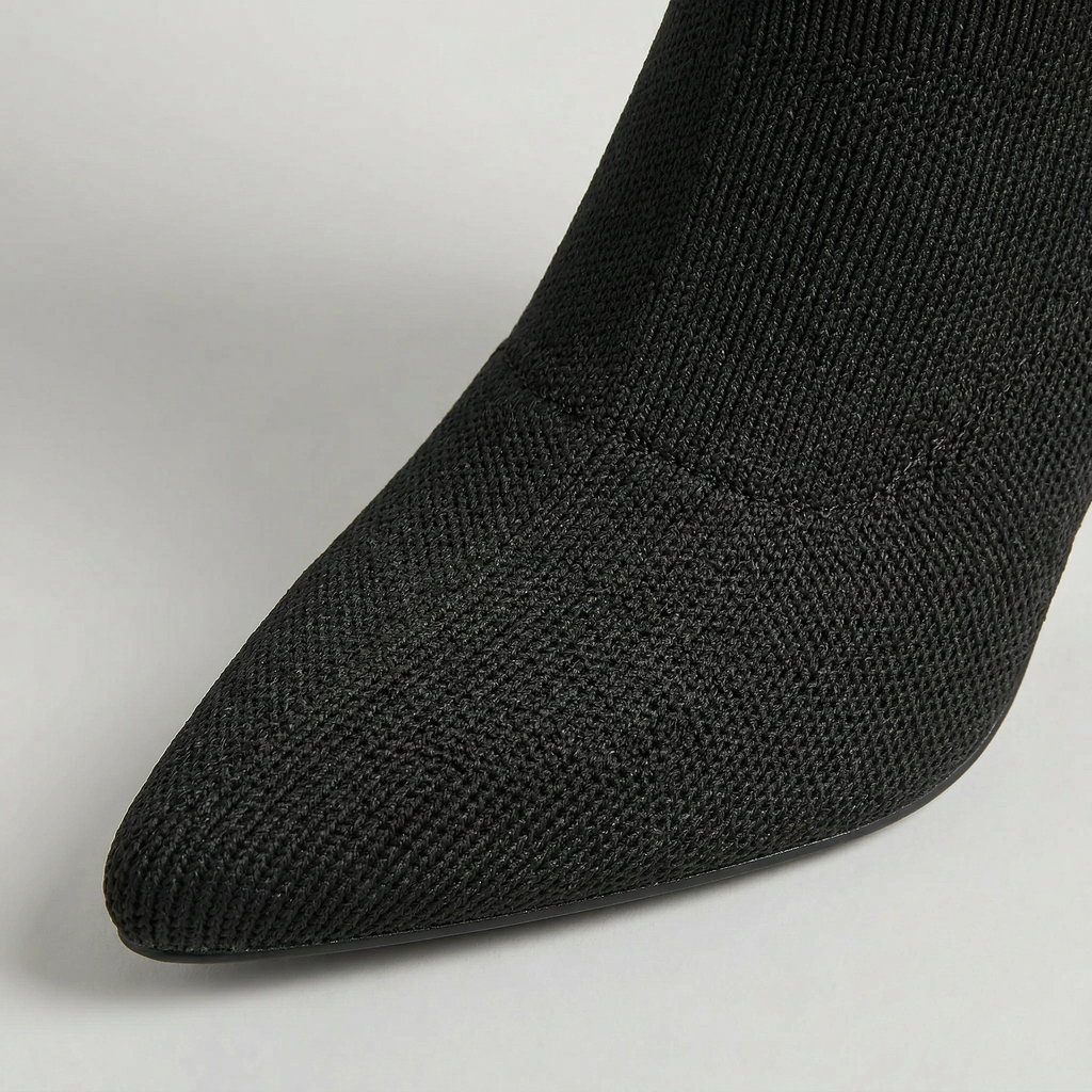 Women’s Knit Sock Tall Boots - Pointed Toe Knee High Fit