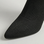 Women’s Knit Sock Tall Boots - Pointed Toe Knee High Fit