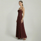 Women's Long lace Wedding Guest Maxi Dress