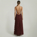 Women's Long lace Wedding Guest Maxi Dress