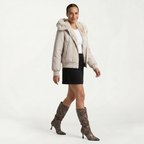 Women’s Leopard Print Slouch Mid-Calf Boots - Stiletto Heel Fit