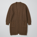 Women's Knit Long Winter Cardigan Toe Length