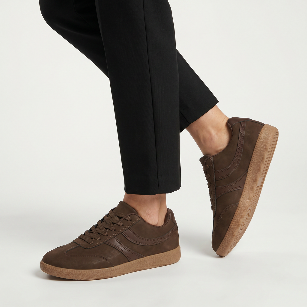 Women’s Casual Sport Shoes - Low-Top Lace-Up Sneakers