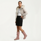 Women’s Mid-Calf Flat Boots - Pull-On Round Toe Flat Heel Fit