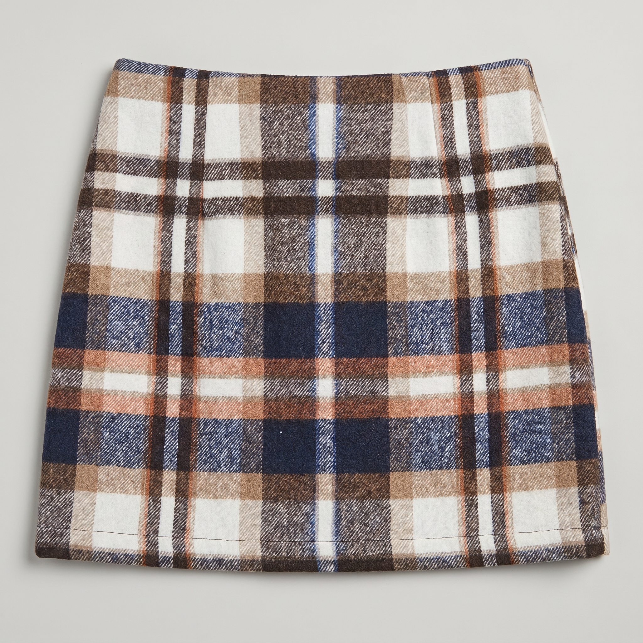 Women’s Plaid A-Line Skirt - High Waist Tweed Style Mini Skirt
