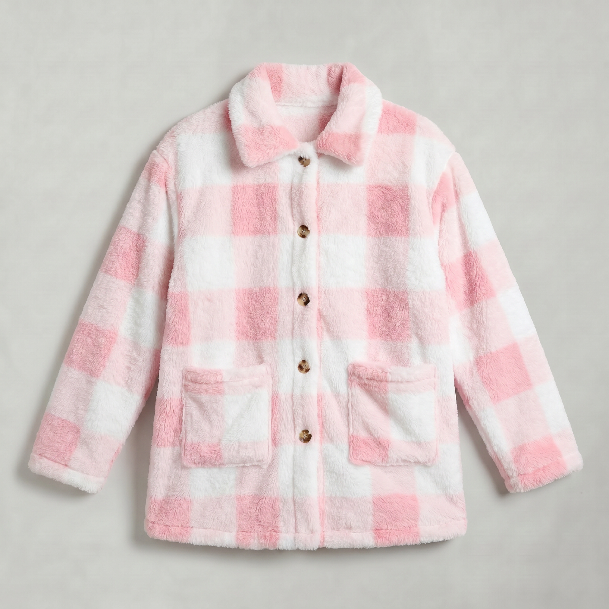 Women’s Plaid Jacket - Button Front Regular Fit