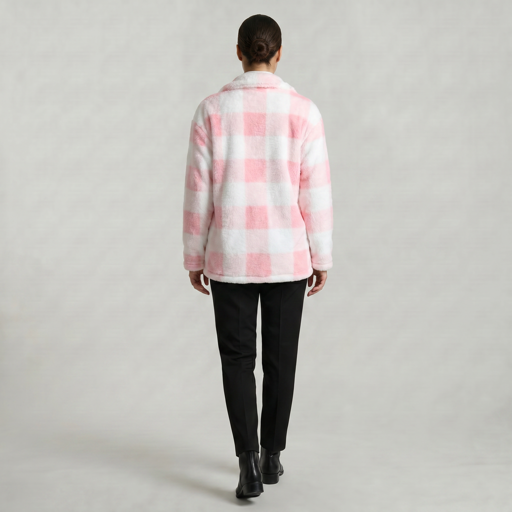 Women’s Plaid Jacket - Button Front Regular Fit