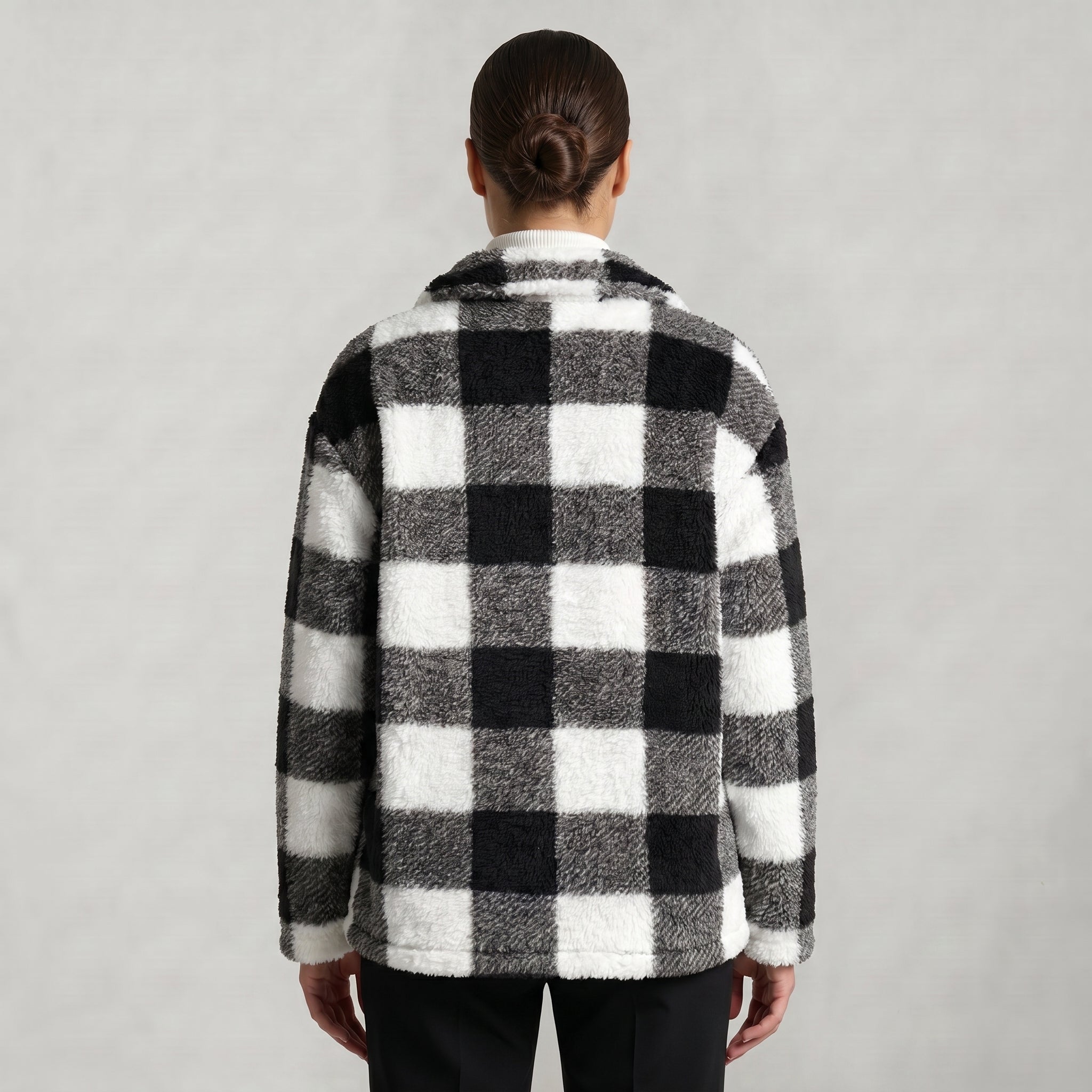 Women’s Plaid Jacket - Button Front Regular Fit