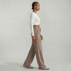 Women’s Wide Leg Trousers - Loose Fit Office Pants