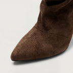 Women’s Pointed Toe Ankle Boots - Slouch Heeled Fashion Boots