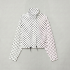 Women’s Polka Dot Bomber Jacket - Zip Up Cropped Lightweight Coat