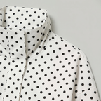Women’s Polka Dot Bomber Jacket - Zip Up Cropped Lightweight Coat