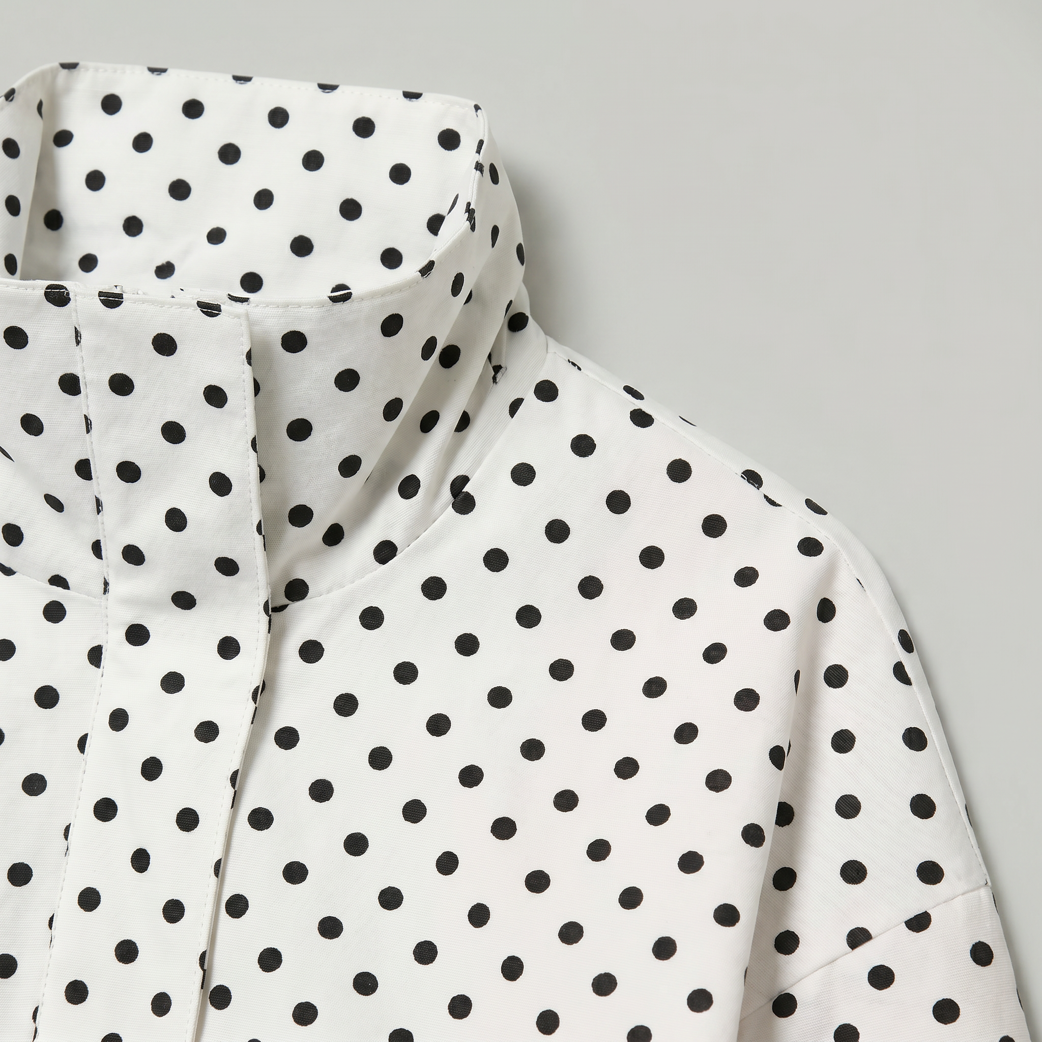 Women’s Polka Dot Bomber Jacket - Zip Up Cropped Lightweight Coat
