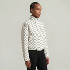 Women’s Polka Dot Bomber Jacket - Zip Up Cropped Lightweight Coat