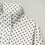 Women’s Polka Dot Bomber Jacket - Zip Up Cropped Lightweight Coat