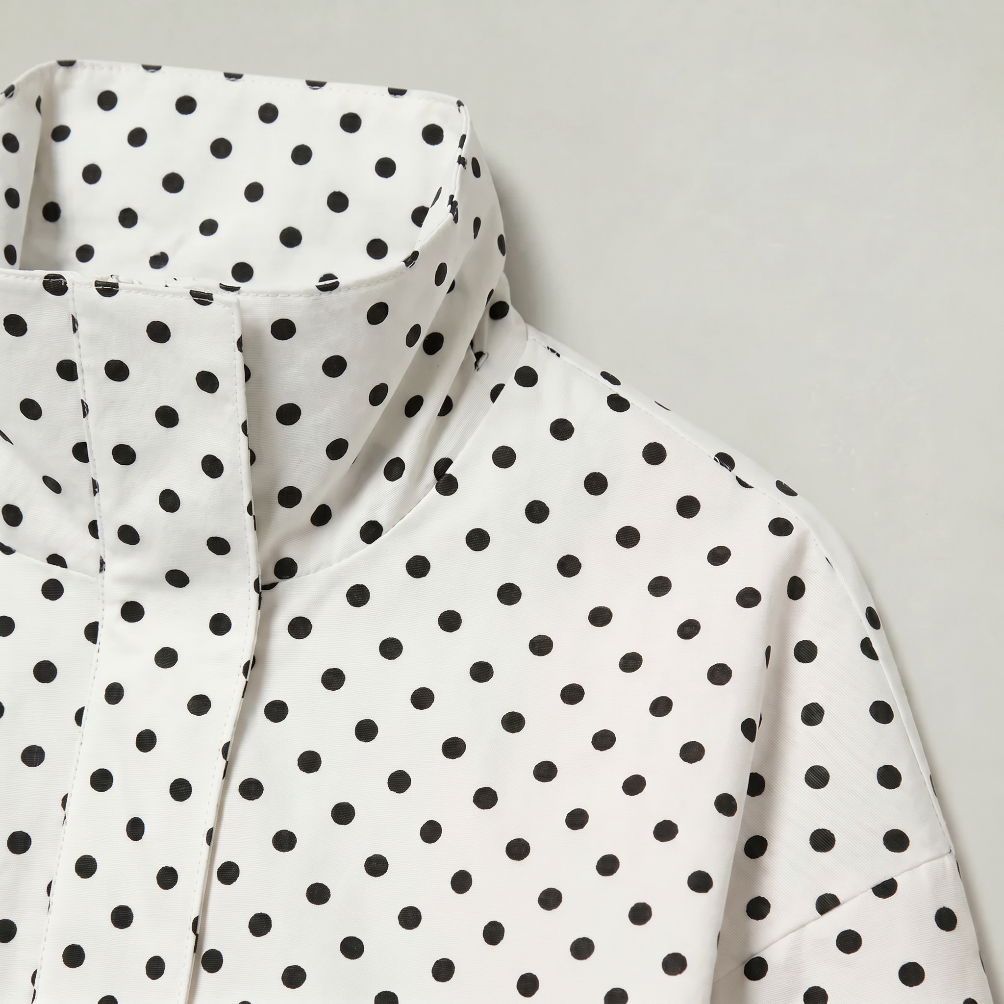 Women’s Polka Dot Bomber Jacket - Zip Up Cropped Lightweight Coat