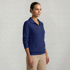 Women’s Quarter Zip Sweatshirt - Cable Knit Long Sleeve Regular Fit