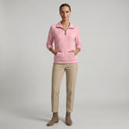 Women’s Quarter Zip Sweatshirt - Cable Knit Long Sleeve Regular Fit
