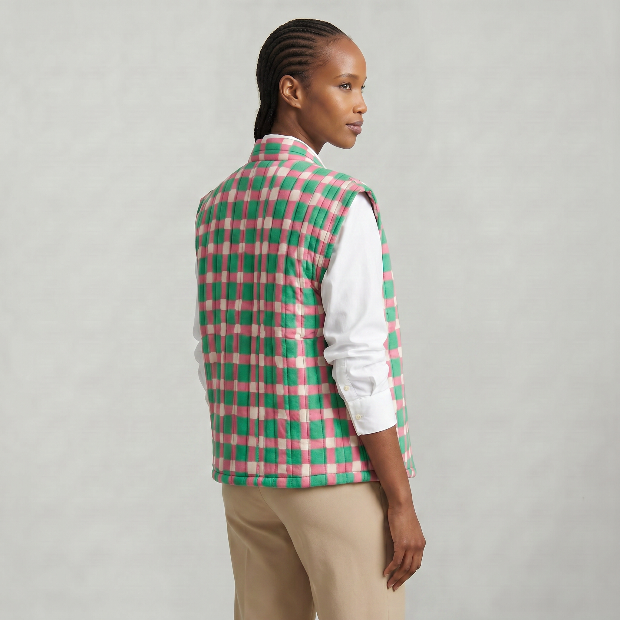 Women’s Quilted Floral Vest - Open Front Relaxed Fit