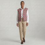 Women’s Quilted Floral Vest - Open Front Relaxed Fit