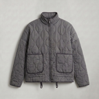 Women’s Quilted Padded Jacket - Zip Front Lightweight Coat