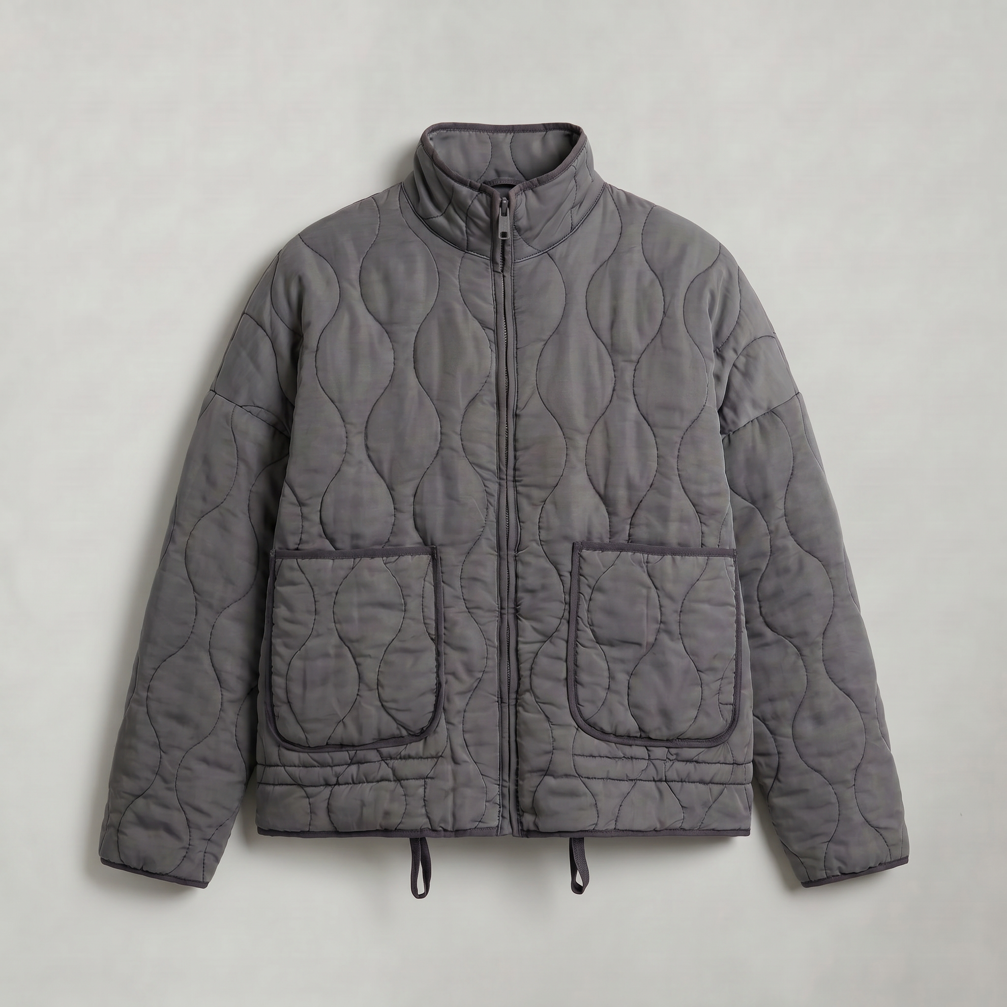 Women’s Quilted Padded Jacket - Zip Front Lightweight Coat
