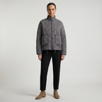 Women’s Quilted Padded Jacket - Zip Front Lightweight Coat