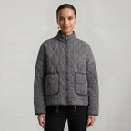 Women’s Quilted Padded Jacket - Zip Front Lightweight Coat