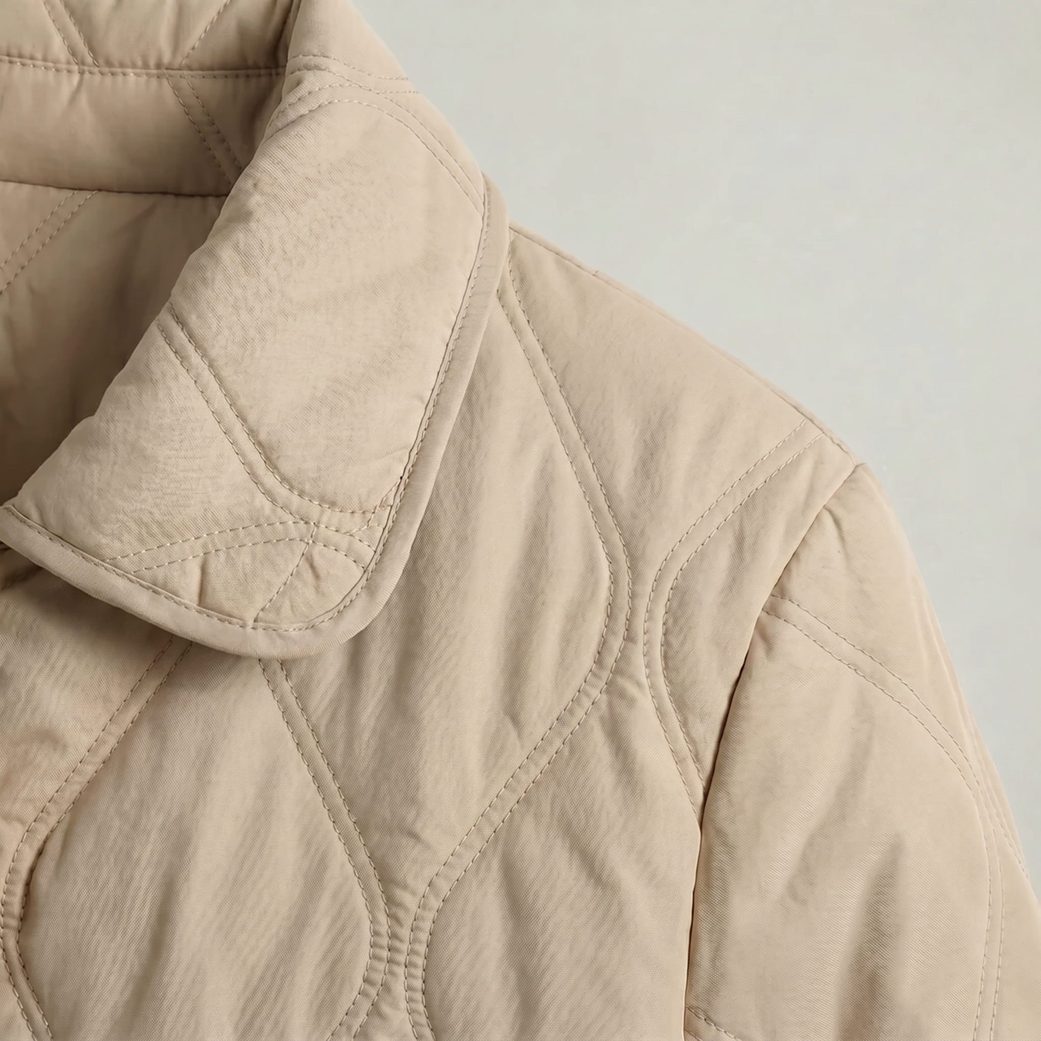 Women’s Quilted Puffer Jacket - Button-Down Padded Coat