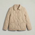 Women’s Quilted Puffer Jacket - Button-Down Padded Coat