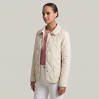 Women’s Quilted Puffer Jacket - Button-Down Padded Coat