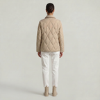 Women’s Quilted Puffer Jacket - Button-Down Padded Coat
