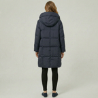 Women’s Quilted Puffer Coat - Long Hooded Regular Fit