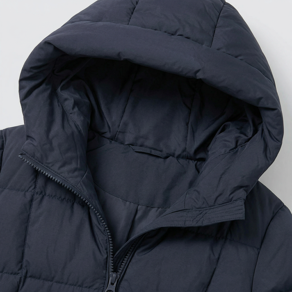 Women’s Quilted Puffer Coat - Long Hooded Regular Fit
