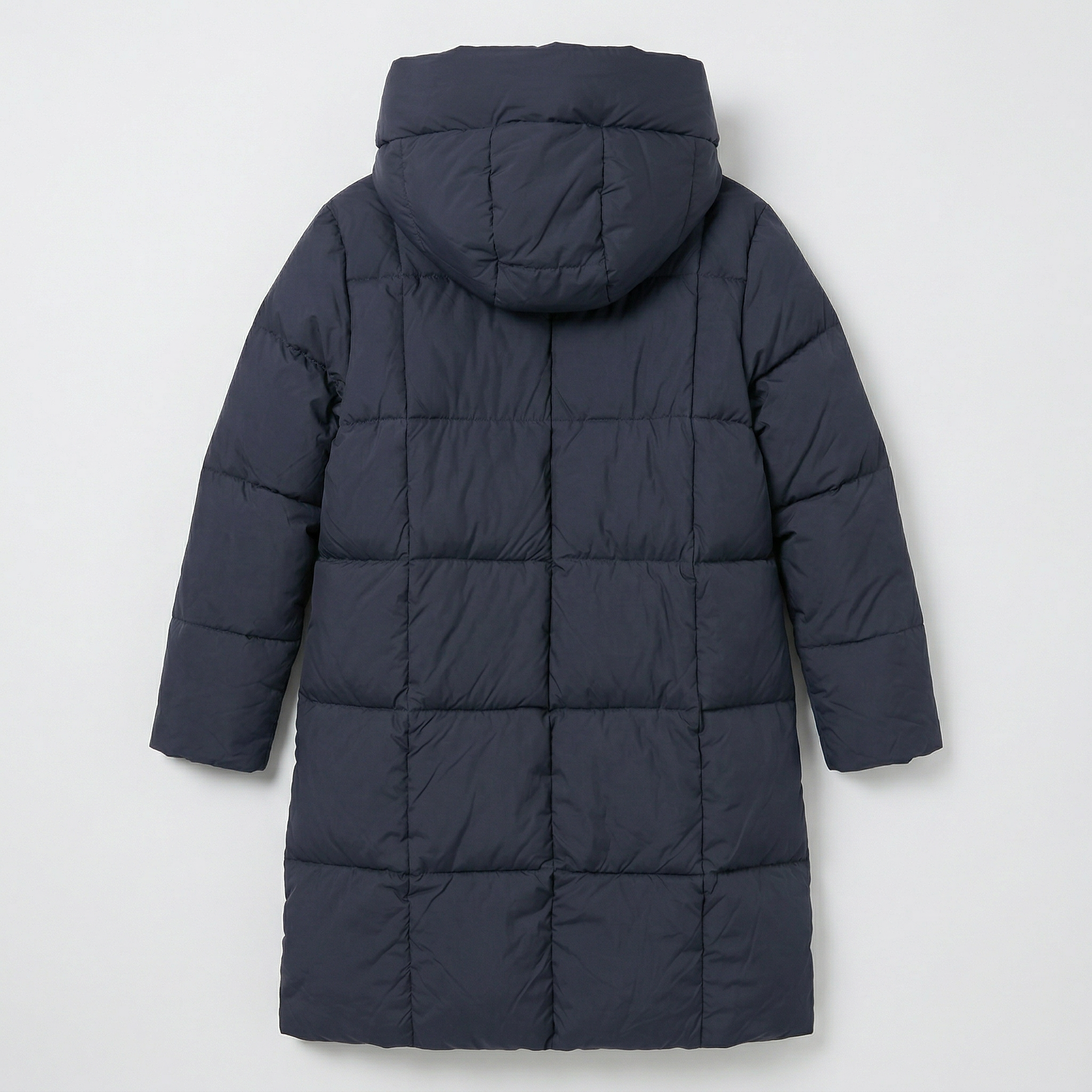Women’s Quilted Puffer Coat - Long Hooded Regular Fit