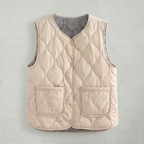 Women’s Quilted Vest - Sleeveless Button Waistcoat Loose Fit