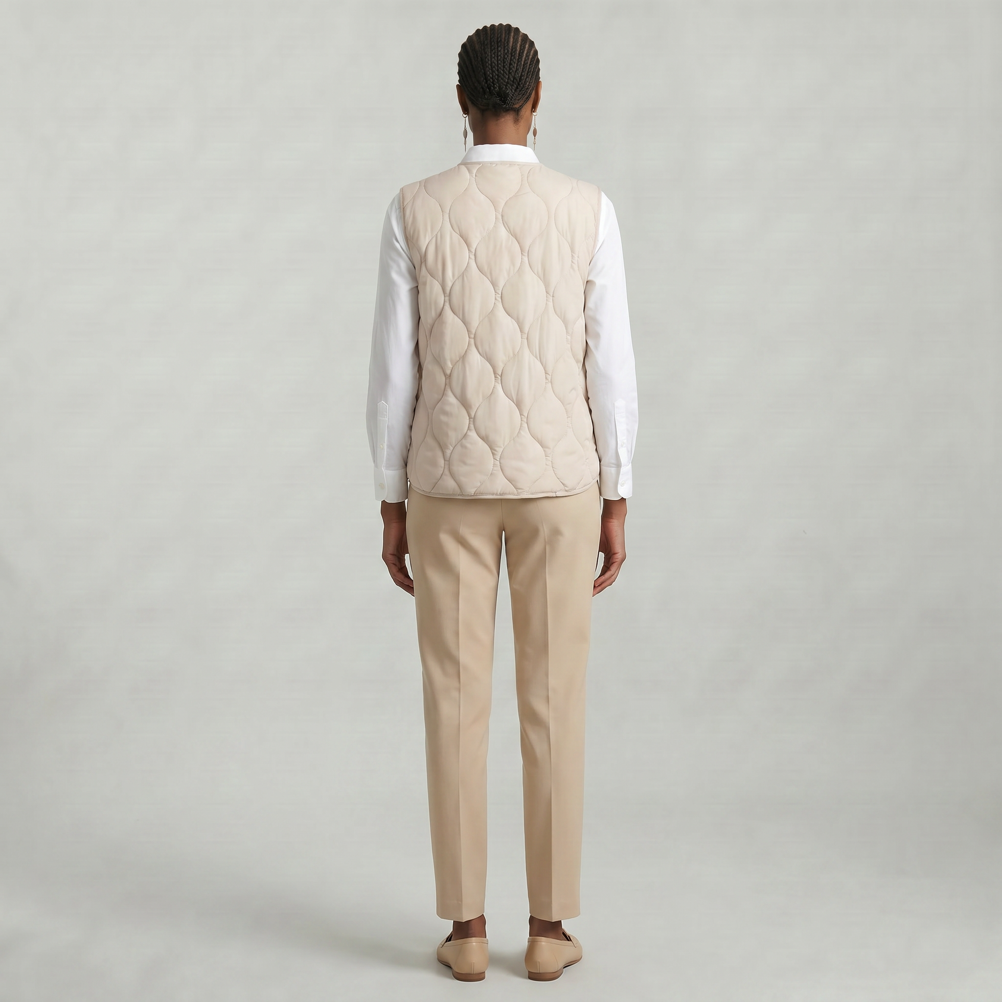 Women’s Quilted Vest - Sleeveless Button Waistcoat Loose Fit