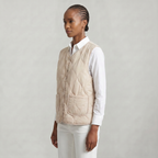 Women’s Quilted Vest - Sleeveless Button Waistcoat Loose Fit