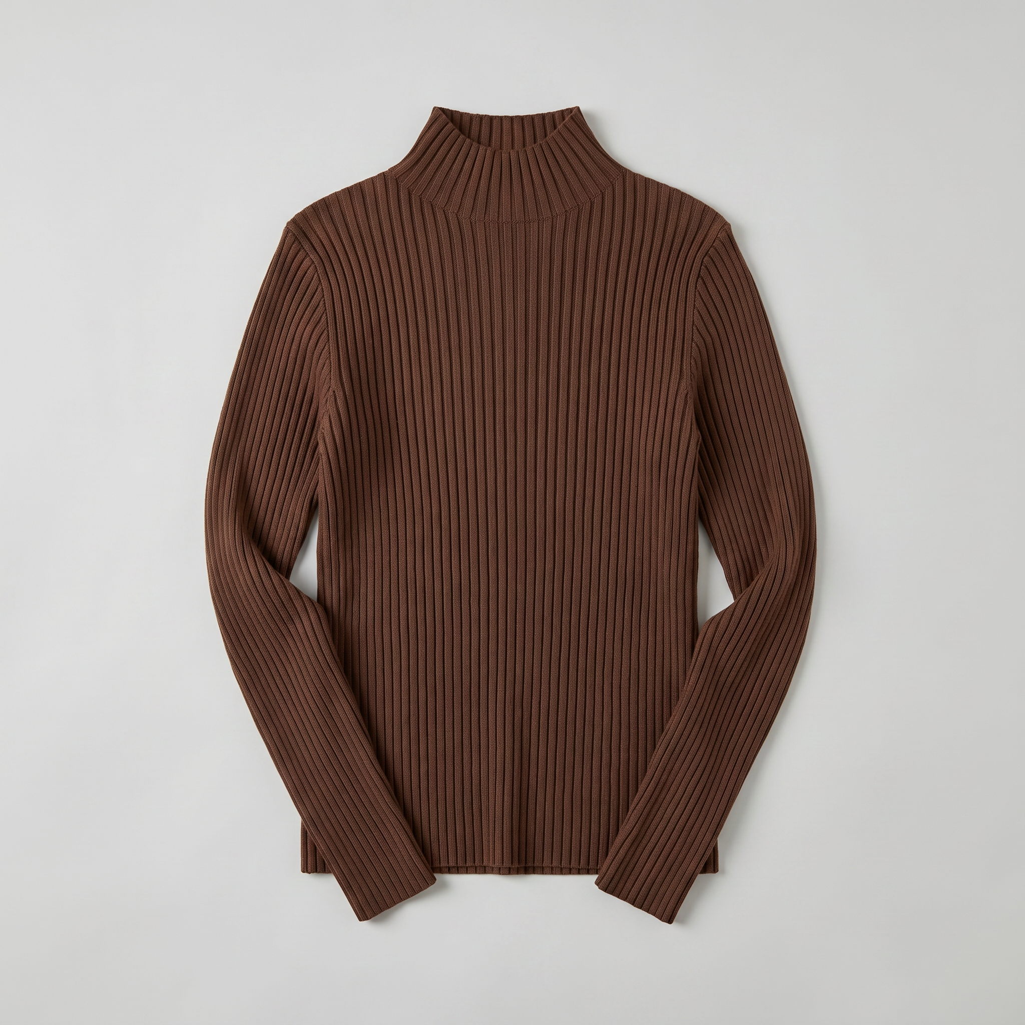 Women’s Ribbed Knit Turtleneck Sweater - Slim Fit Long Sleeve Pullover