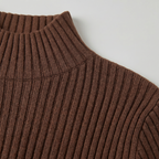 Women’s Ribbed Knit Turtleneck Sweater - Slim Fit Long Sleeve Pullover