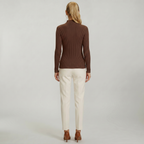 Women’s Ribbed Knit Turtleneck Sweater - Slim Fit Long Sleeve Pullover