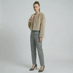 Women's Short Fluffy Faux fur jacket